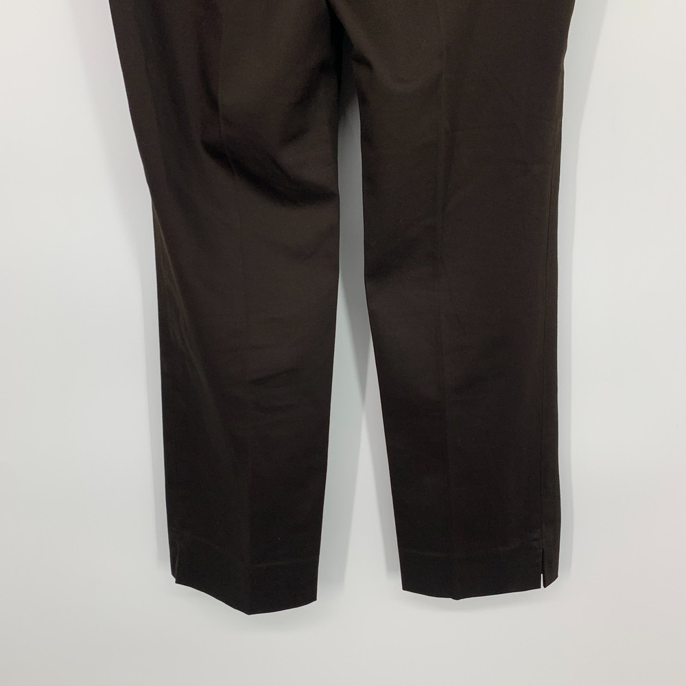 Lauren Ralph Lauren Pants Brown Side Zip Straight Leg High Rise - Picture 9 of 9